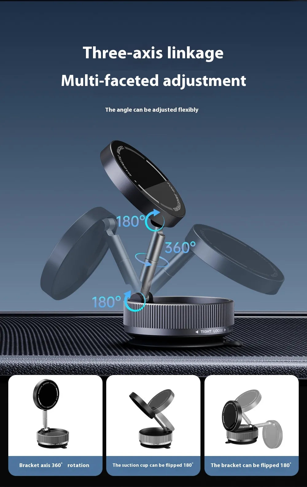 Vacuum Suction Magnetic Phone Mount