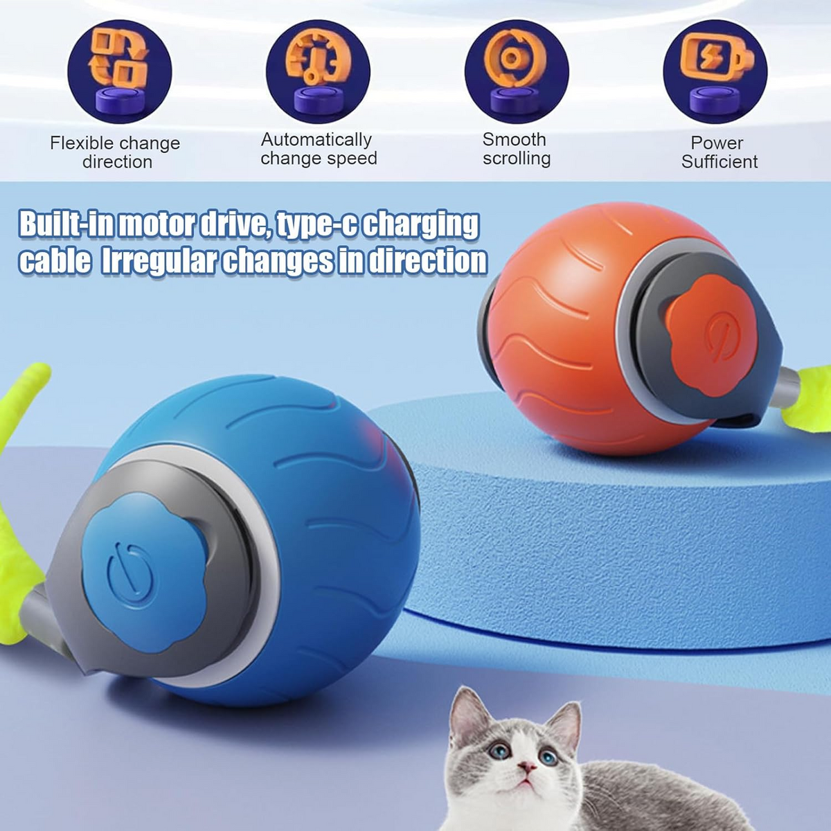 Interactive Rolling Cat Ball
